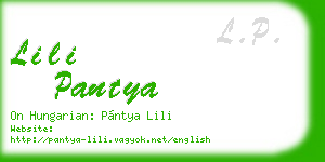 lili pantya business card